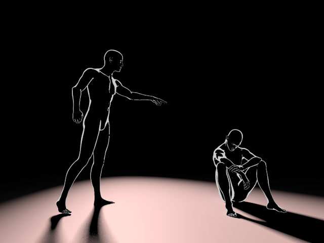 励ます｜元気づける｜問いかける - ヒューマン/シルエット/イラスト/写真/無料/人物/ダウンロード素材