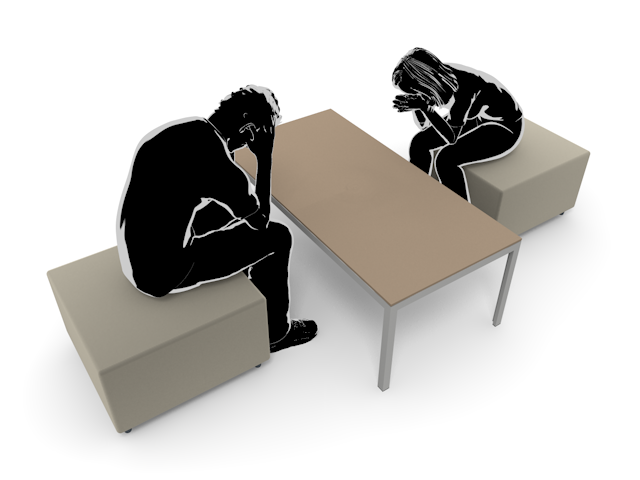 問題｜心配事｜話し合い - ヒューマン/シルエット/イラスト/写真/無料/人物/ダウンロード素材