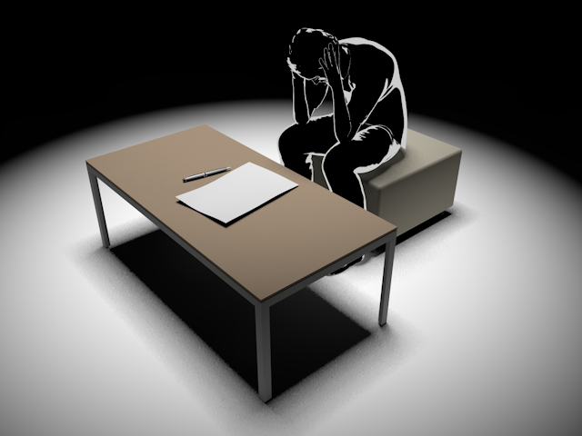 落ち込む｜連絡｜男性｜心配事 - ヒューマン/シルエット/イラスト/写真/無料/人物/ダウンロード素材