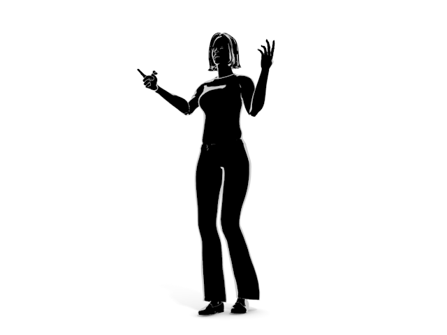 指摘｜疑い｜女性｜疑心暗鬼 - ヒューマン/シルエット/イラスト/写真/無料/人物/ダウンロード素材