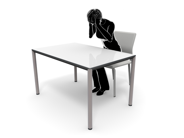 頭を抱える｜問題発生｜悩み - ヒューマン/シルエット/イラスト/写真/無料/人物/ダウンロード素材