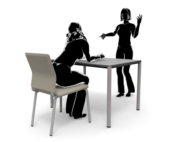 仲が悪い｜女性｜会社｜疑い - ヒューマン/シルエット/イラスト/写真/無料/人物/ダウンロード素材