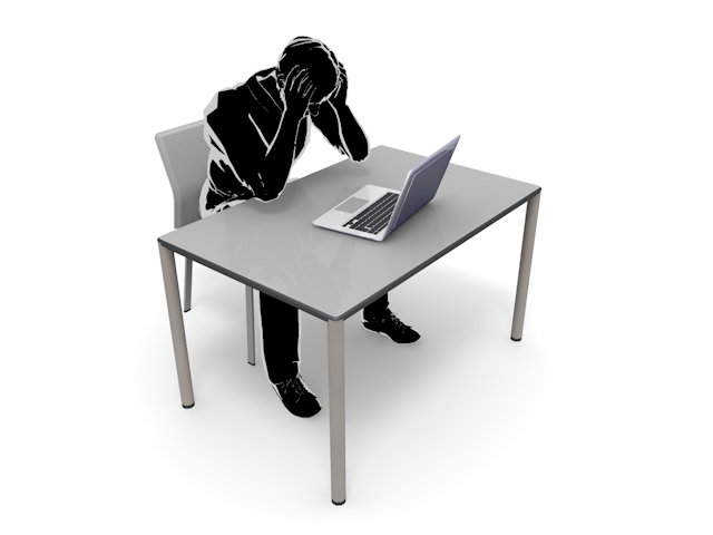 落胆｜パソコン｜検索｜男性｜悩み - ヒューマン/シルエット/イラスト/写真/無料/人物/ダウンロード素材