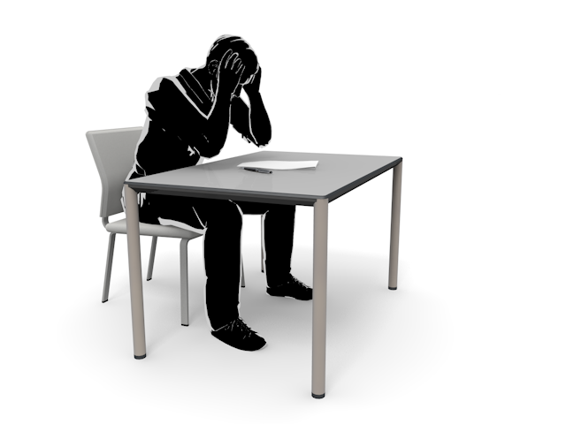 悩む｜心配｜疑う｜連絡｜男性 - ヒューマン/シルエット/イラスト/写真/無料/人物/ダウンロード素材