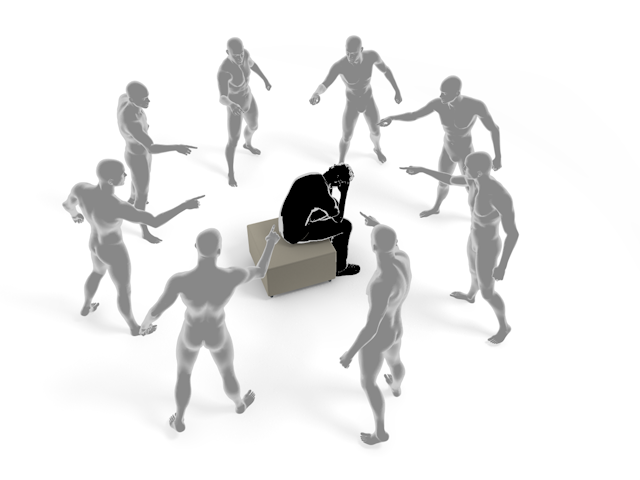 落胆｜男性｜責める｜いじめる - ヒューマン/シルエット/イラスト/写真/無料/人物/ダウンロード素材