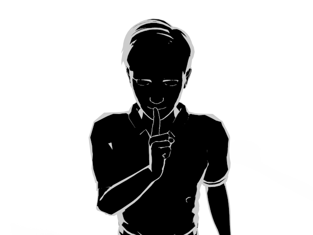 秘密｜ポーズ｜内緒の話 - ヒューマン/シルエット/イラスト/写真/無料/人物/ダウンロード素材