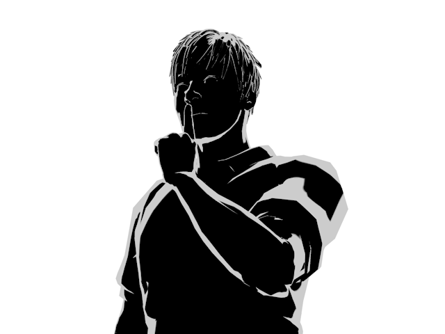秘密｜ポーズ｜内緒の話 - ヒューマン/シルエット/イラスト/写真/無料/人物/ダウンロード素材