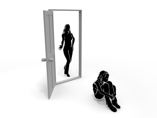 悩み｜内緒の話｜問題 - ヒューマン/シルエット/イラスト/写真/無料/人物/ダウンロード素材