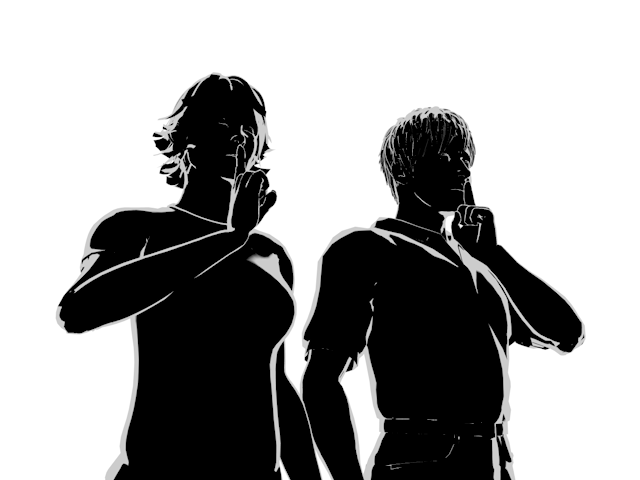 男性｜女性｜内緒｜秘密 - ヒューマン/シルエット/イラスト/写真/無料/人物/ダウンロード素材