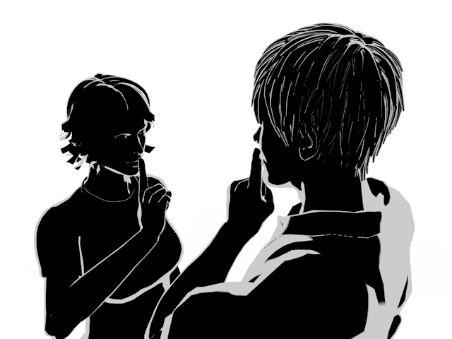 男女の秘密｜隠す｜恋愛 - ヒューマン/シルエット/イラスト/写真/無料/人物/ダウンロード素材