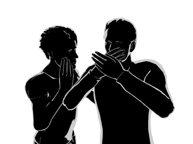 男性｜うわさ｜会話 - ヒューマン/シルエット/イラスト/写真/無料/人物/ダウンロード素材