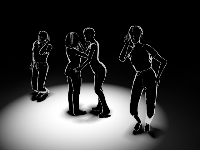 うわさ｜盗み聞き｜会話 - ヒューマン/シルエット/イラスト/写真/無料/人物/ダウンロード素材