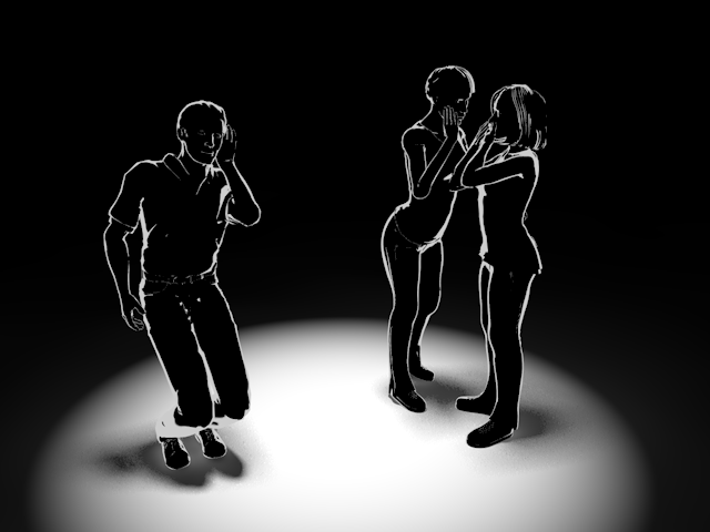 秘密の話｜隠し事｜聞き耳 - ヒューマン/シルエット/イラスト/写真/無料/人物/ダウンロード素材