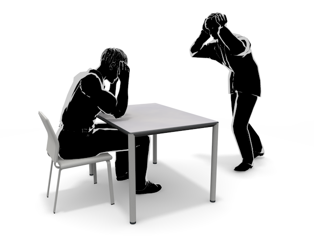 苦情｜クレーマー｜ストレス - ヒューマン/シルエット/イラスト/写真/無料/人物/ダウンロード素材