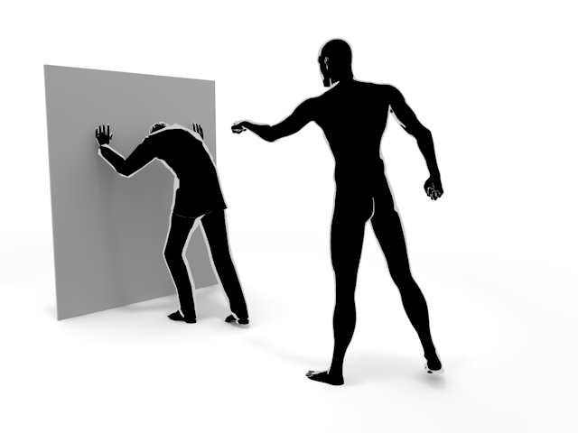 責める｜心の声｜ストレス｜落胆 - ヒューマン/シルエット/イラスト/写真/無料/人物/ダウンロード素材