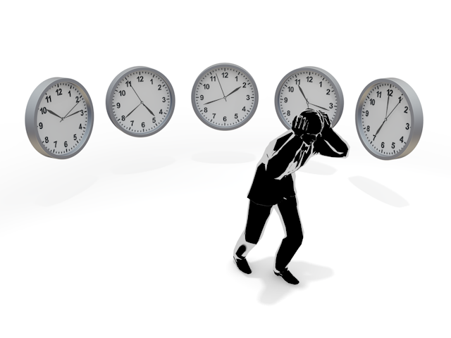 時間に追われる｜生活｜社会 - ヒューマン/シルエット/イラスト/写真/無料/人物/ダウンロード素材