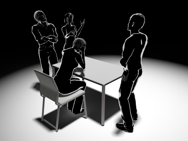 会社｜争い｜無駄｜パワハラ - ヒューマン/シルエット/イラスト/写真/無料/人物/ダウンロード素材