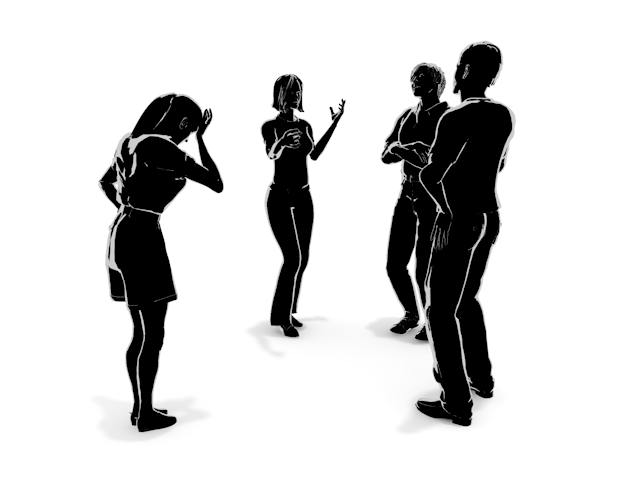 無駄｜話し合い｜ストレス｜社会 - ヒューマン/シルエット/イラスト/写真/無料/人物/ダウンロード素材
