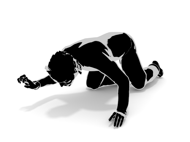 ボロボロになる｜男性｜精神｜苦悩 - ヒューマン/シルエット/イラスト/写真/無料/人物/ダウンロード素材