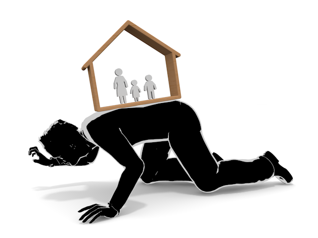 家族を養う｜ストレス｜辛い｜問題 - ヒューマン/シルエット/イラスト/写真/無料/人物/ダウンロード素材