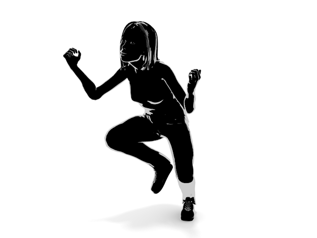 女性｜気が狂う｜取り乱す｜ストレス - ヒューマン/シルエット/イラスト/写真/無料/人物/ダウンロード素材