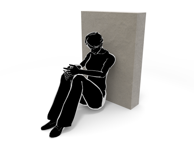 落ち込む女性｜苦痛な日々｜悩み - ヒューマン/シルエット/イラスト/写真/無料/人物/ダウンロード素材