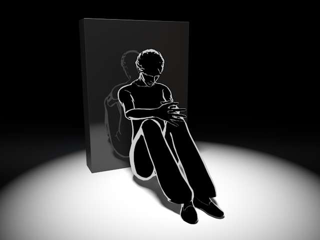 一人｜孤独｜寂しい｜ストレス - ヒューマン/シルエット/イラスト/写真/無料/人物/ダウンロード素材