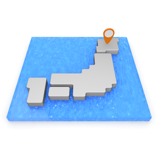 立体地図｜日本｜北海道 - 地図/マップ/写真/フリー素材/イラスト/ジャパン / 日本