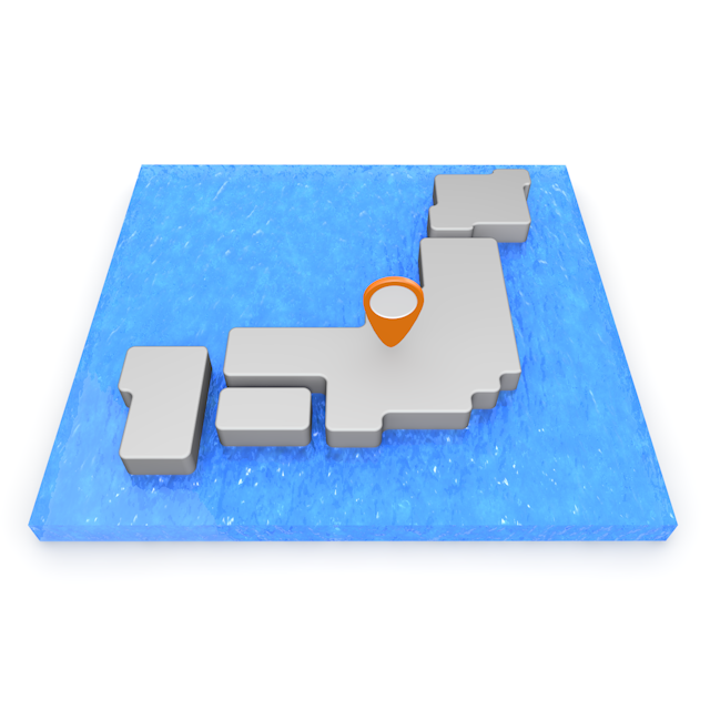 立体地図｜日本｜中部 - 地図/マップ/写真/フリー素材/イラスト/ジャパン / 日本