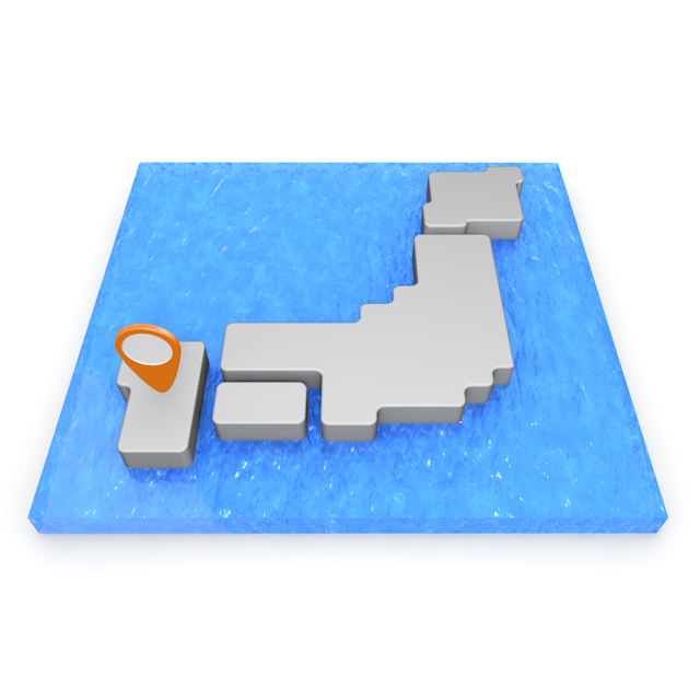 立体地図｜日本｜九州 - 地図/マップ/写真/フリー素材/イラスト/ジャパン / 日本