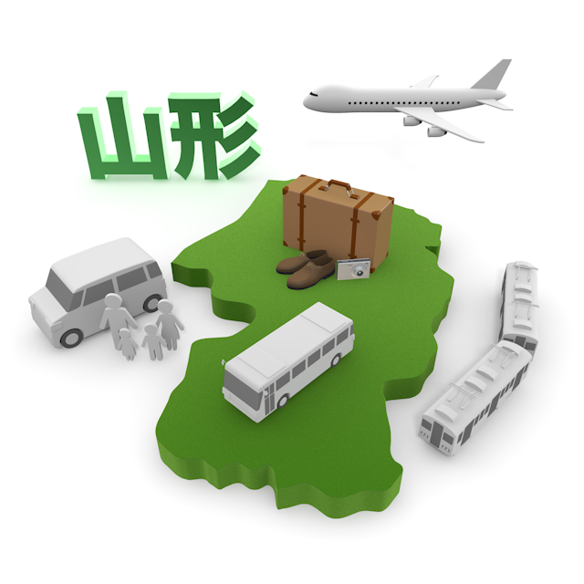 山形 - 地図/マップ/写真/フリー素材/イラスト/ジャパン / 日本