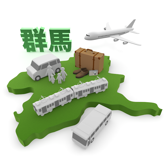 群馬 - 地図/マップ/写真/フリー素材/イラスト/ジャパン / 日本