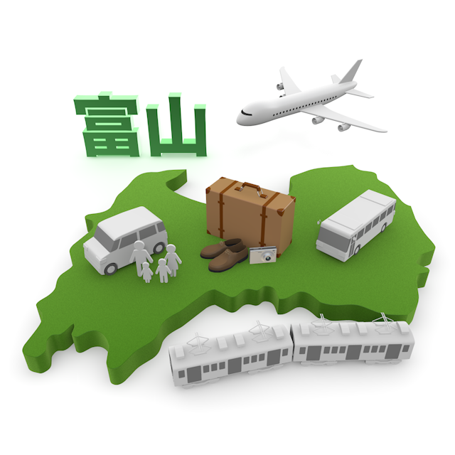 富山 - 地図/マップ/写真/フリー素材/イラスト/ジャパン / 日本