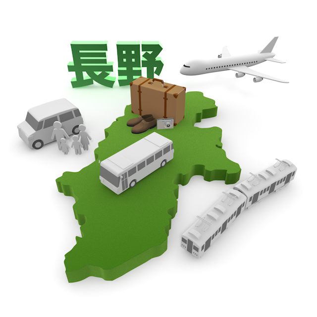 長野 - 地図/マップ/写真/フリー素材/イラスト/ジャパン / 日本