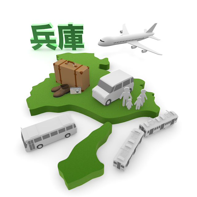 兵庫 - 地図/マップ/写真/フリー素材/イラスト/ジャパン / 日本