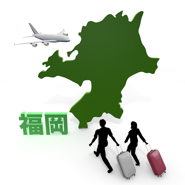 福岡 - 地図/マップ/写真/フリー素材/イラスト/ジャパン / 日本