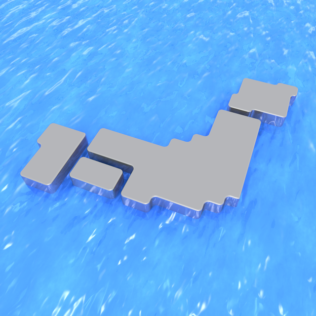 日本地図｜3D｜白色 - 地図/マップ/写真/フリー素材/イラスト/ジャパン / 日本