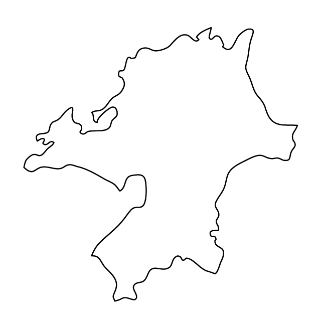 福岡県 - 地図/マップ/写真/フリー素材/イラスト/ジャパン / 日本