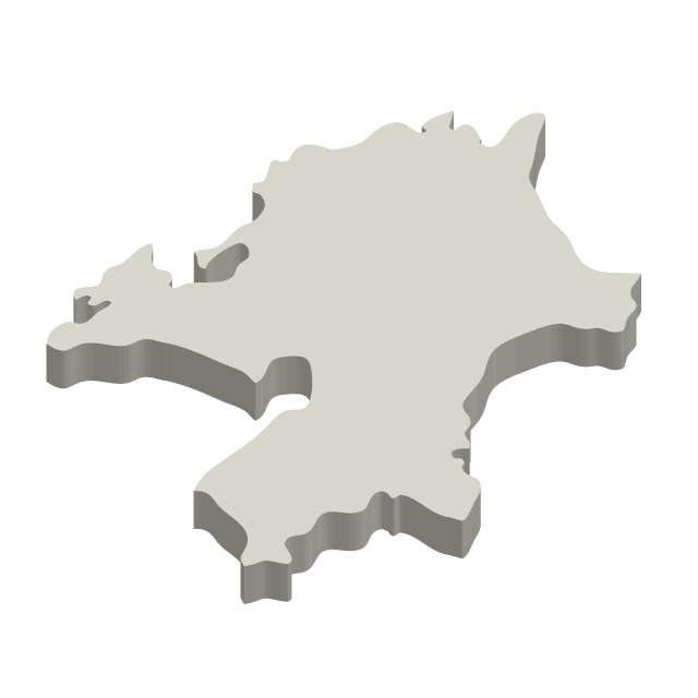 福岡県 - 地図/マップ/写真/フリー素材/イラスト/ジャパン / 日本