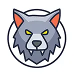 無料イラスト | 鋭い目の狼男のハロウィンアイコン素材