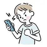 【無料イラスト】スマホを見て怒る男性 | 商用利用OK・フリー素材