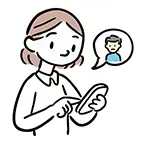【無料イラスト】スマホで連絡する女性（相手：困り顔の男性） | 商用利用OK・フリー素材
