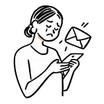 【無料イラスト】スマホを見て泣く女性（メール・通知） | 商用利用OK・フリー素材