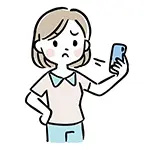 【無料イラスト】スマホを見て不機嫌な女性 | 商用利用OK・フリー素材