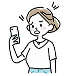 【無料イラスト】スマホを見てショックを受ける女性 | 商用利用OK・フリー素材