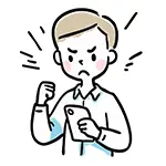 【無料イラスト】スマホを見て怒る男性（ビジネス） | 商用利用OK・フリー素材