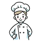 笑顔のシェフ（コック）の無料イラスト | 飲食業・フリー素材