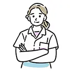腕組みする看護師の女性の無料イラスト | 医療・フリー素材