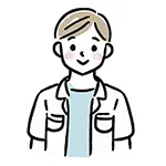 笑顔の男性（白衣・作業着）の無料イラスト | スタッフ・フリー素材