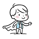 ヒーローマントのビジネスマンの無料イラスト | 問題解決・フリー素材